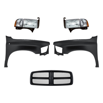 TruParts® - 5-Piece Kit (Driver and Passenger Side Headlights, Grille, Driver and Passenger Side Fenders) (Standard Line)