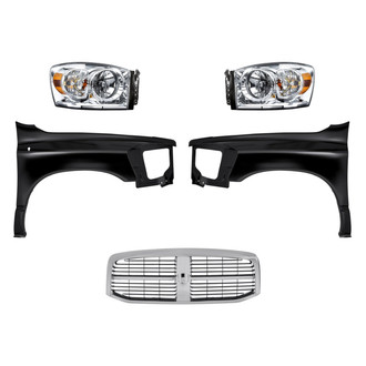TruParts® - 5-Piece Kit (Driver and Passenger Side Headlights, Grille, Driver and Passenger Side Fenders) (Standard Line)