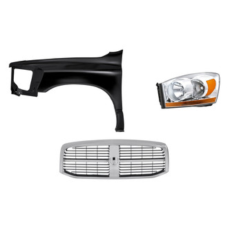 TruParts® - 3-Piece Kit (Driver Side Headlight, Grille, Front Driver Side Fender) (Standard Line)