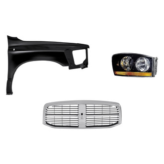 TruParts® - 3-Piece Kit (Passenger Side Headlight, Grille, Front Passenger Side Fender) (Standard Line)