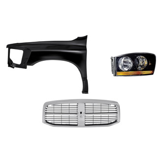 TruParts® - 3-Piece Kit (Driver Side Headlight, Grille, Front Driver Side Fender) (Standard Line)