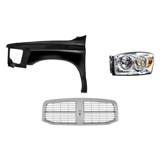 TruParts® - 3-Piece Kit (Driver Side Headlight, Grille, Front Driver Side Fender) (Standard Line)
