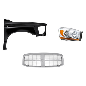 TruParts® - 3-Piece Kit (Passenger Side Headlight, Grille, Front Passenger Side Fender) (Standard Line)
