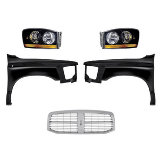 TruParts® - 5-Piece Kit (Driver and Passenger Side Headlights, Grille, Driver and Passenger Side Fenders) (Standard Line)