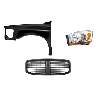 TruParts® - 3-Piece Kit (Driver Side Headlight, Grille, Front Driver Side Fender) (Standard Line)