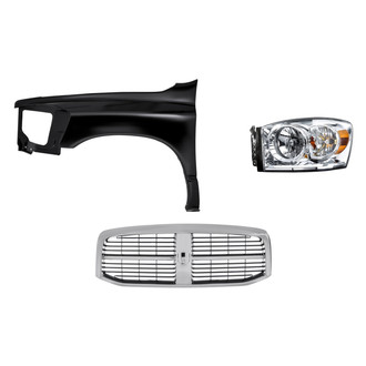 TruParts® - 3-Piece Kit (Driver Side Headlight, Grille, Front Driver Side Fender) (Standard Line)