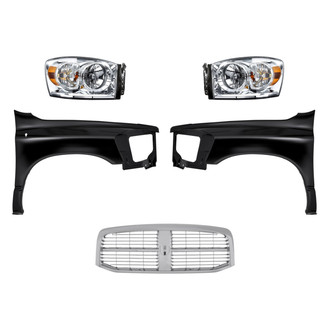 TruParts® - 5-Piece Kit (Driver and Passenger Side Headlights, Grille, Driver and Passenger Side Fenders) (Standard Line)