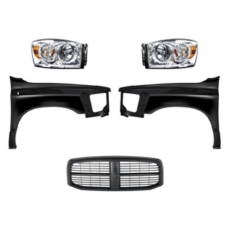 TruParts® - 5-Piece Kit (Driver and Passenger Side Headlights, Grille, Driver and Passenger Side Fenders) (Standard Line)