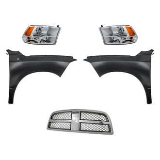 TruParts® - 5-Piece Kit (Driver and Passenger Side Headlights, Grille, Driver and Passenger Side Fenders) (Standard Line)