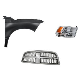 TruParts® - 3-Piece Kit (Passenger Side Headlight, Grille, Front Passenger Side Fender) (Standard Line)