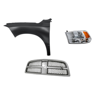 TruParts® - 3-Piece Kit (Driver Side Headlight, Grille, Front Driver Side Fender) (Standard Line)