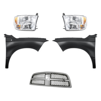 TruParts® - 5-Piece Kit (Driver and Passenger Side Headlights, Grille, Driver and Passenger Side Fenders) (Standard Line)