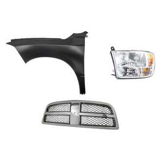 TruParts® - 3-Piece Kit (Driver Side Headlight, Grille, Front Driver Side Fender) (Standard Line)