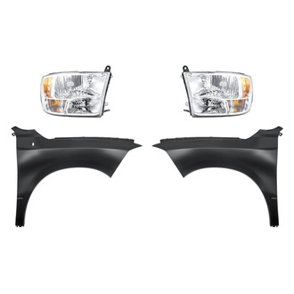 TruParts® - 4-Piece Kit (Driver and Passenger Side Headlights, Driver and Passenger Side Fenders) (Standard Line)