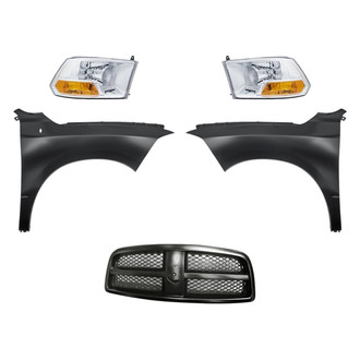 TruParts® - 5-Piece Kit (Driver and Passenger Side Headlights, Grille, Driver and Passenger Side Fenders) (Standard Line)