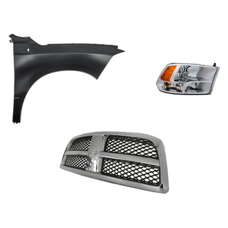 TruParts® - 3-Piece Kit (Passenger Side Headlight, Grille, Front Passenger Side Fender) (Standard Line)