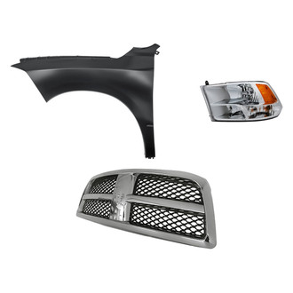 TruParts® - 3-Piece Kit (Driver Side Headlight, Grille, Front Driver Side Fender) (Standard Line)