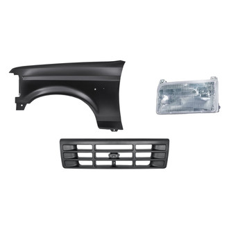 TruParts® - 3-Piece Kit (Driver Side Headlight, Center Grille, Front Driver Side Fender) (Standard Line)