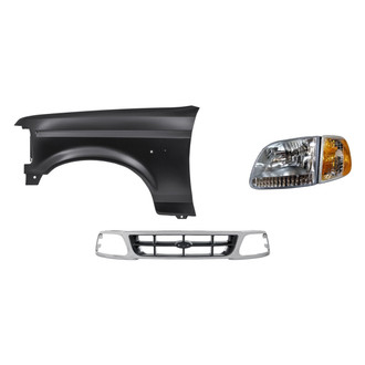 TruParts® - 3-Piece Kit (Driver Side Headlight, Grille, Front Driver Side Fender) (Standard Line)
