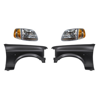 TruParts® - 4-Piece Kit (Driver and Passenger Side Headlights, Driver and Passenger Side Fenders) (Standard Line)