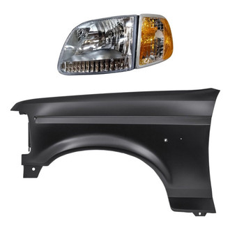 TruParts® - 2-Piece Kit (Driver Side Headlight, Front Driver Side Fender) (Standard Line)