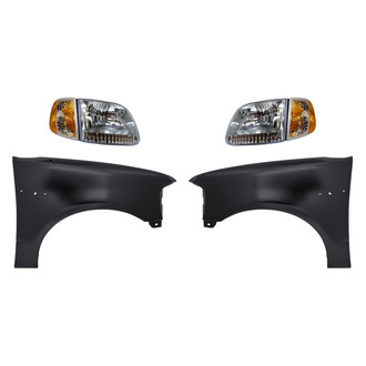 TruParts® - 4-Piece Kit (Driver and Passenger Side Headlights, Driver and Passenger Side Fenders) (Standard Line)