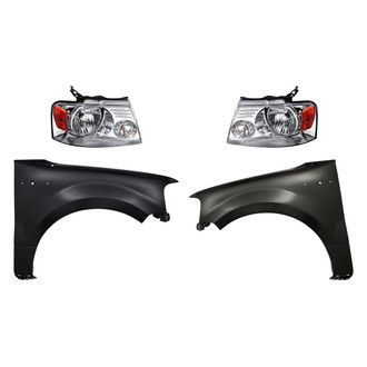 TruParts® - 4-Piece Kit (Driver and Passenger Side Headlights, Driver and Passenger Side Fenders) (Standard Line)