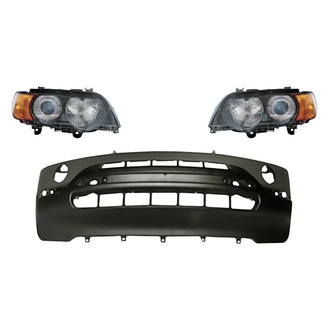 TruParts® - 3-Piece Kit (Driver and Passenger Side Headlights, Front Bumper Cover) (Standard Line)