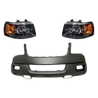 TruParts® - 3-Piece Kit (Driver and Passenger Side Headlights, Front Upper Bumper Cover) (Standard Line)