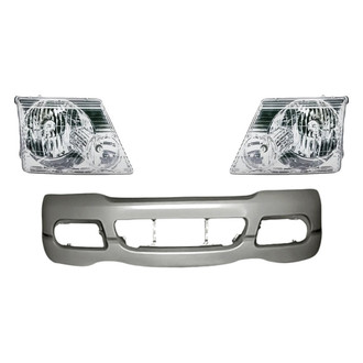 TruParts® - 3-Piece Kit (Driver and Passenger Side Headlights, Front Bumper Cover) (Standard Line)