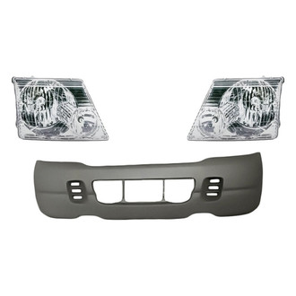 TruParts® - 3-Piece Kit (Driver and Passenger Side Headlights, Front Bumper Cover) (Standard Line)