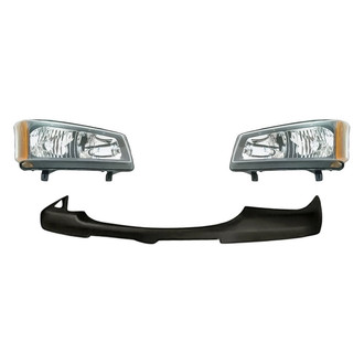 TruParts® - 3-Piece Kit (Driver and Passenger Side Headlights, Front Upper Bumper Cover) (Standard Line)