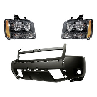 TruParts® - 3-Piece Kit (Driver and Passenger Side Headlights, Front Bumper Cover) (Standard Line)