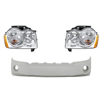 TruParts® - 3-Piece Kit (Driver and Passenger Side Headlights, Front Bumper Cover) (Standard Line)