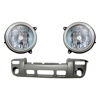 TruParts® - 3-Piece Kit (Driver and Passenger Side Headlights, Front Bumper Cover) (Standard Line)