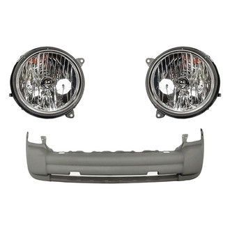 TruParts® - 3-Piece Kit (Driver and Passenger Side Headlights, Front Bumper Cover) (Standard Line)
