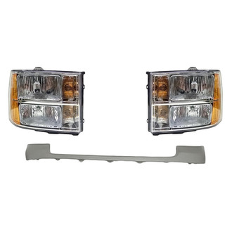 TruParts® - 3-Piece Kit (Driver and Passenger Side Headlights, Front Upper Bumper Cover) (Standard Line)