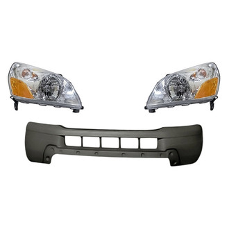 TruParts® - 3-Piece Kit (Driver and Passenger Side Headlights, Front Bumper Cover) (Standard Line)
