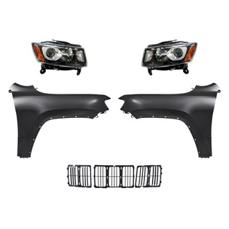 TruParts® - 5-Piece Kit (Driver and Passenger Side Headlights, Grille, Driver and Passenger Side Fenders) (Standard Line)