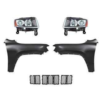 TruParts® - 5-Piece Kit (Driver and Passenger Side Headlights, Grille Insert, Driver and Passenger Side Fenders) (CAPA Certified)
