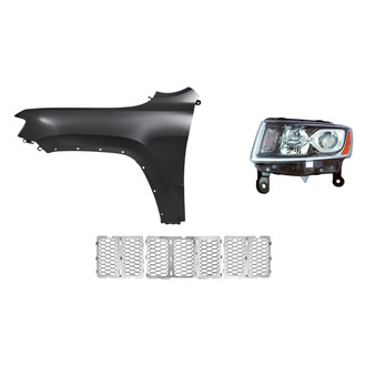 TruParts® - 3-Piece Kit (Driver Side Headlight, Grille, Front Driver Side Fender) (CAPA Certified)