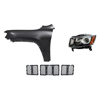 TruParts® - 3-Piece Kit (Driver Side Headlight, Grille Insert, Front Driver Side Fender) (CAPA Certified)