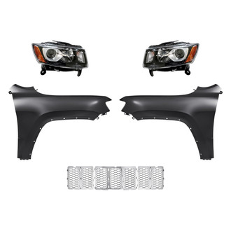 TruParts® - 5-Piece Kit (Driver and Passenger Side Headlights, Grille, Driver and Passenger Side Fenders) (CAPA Certified)