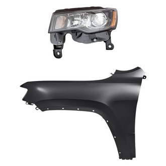 TruParts® - 2-Piece Kit (Driver Side Headlight, Front Driver Side Fender) (Standard Line)