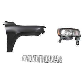 TruParts® - 3-Piece Kit (Passenger Side Headlight, Inner Grille Trim Ring, Front Passenger Side Fender) (Standard Line)