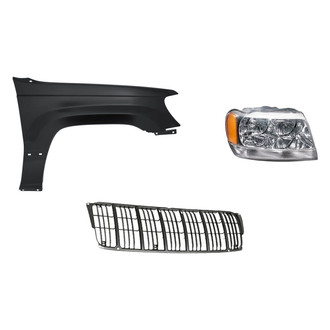 TruParts® - 3-Piece Kit (Passenger Side Headlight, Grille, Front Passenger Side Fender) (CAPA Certified)