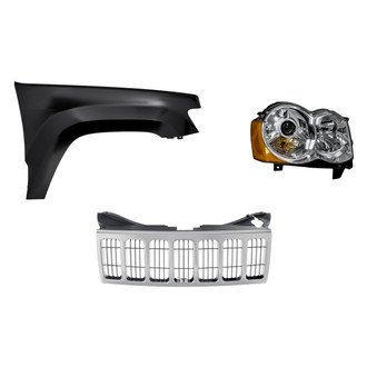 TruParts® - 3-Piece Kit (Passenger Side Headlight, Grille, Front Passenger Side Fender) (Standard Line)