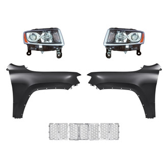 TruParts® - 5-Piece Kit (Driver and Passenger Side Headlights, Grille, Driver and Passenger Side Fenders) (Standard Line)