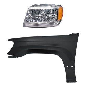 TruParts® - 2-Piece Kit (Driver Side Headlight, Front Driver Side Fender) (Standard Line)