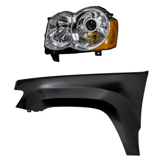 TruParts® - 2-Piece Kit (Driver Side Headlight, Front Driver Side Fender) (Standard Line)
